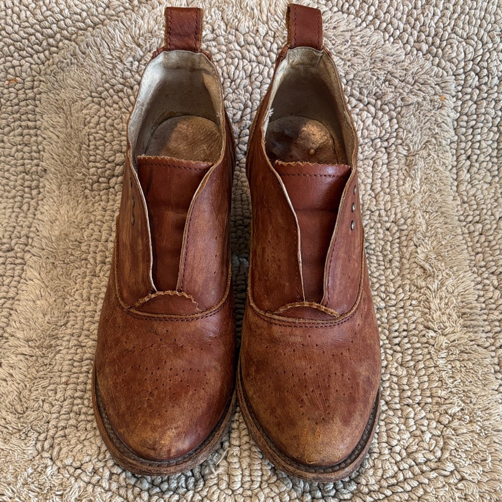 Freebird Tan Leather Heeled Boots